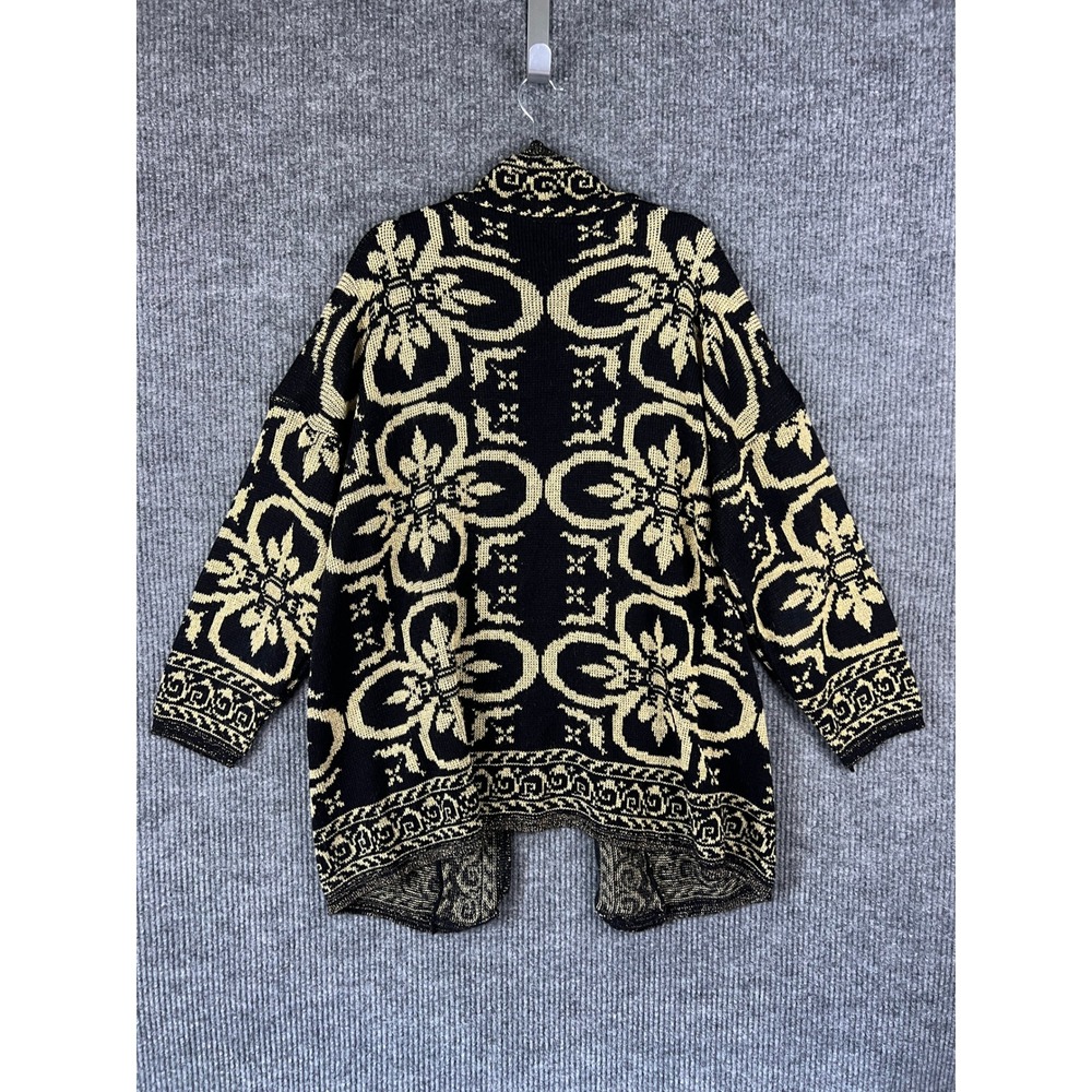 90s Old Money Tapestry Cardigan 2X Oversized Preppy Quiet Luxury Knit Domani - Picture 6 of 9